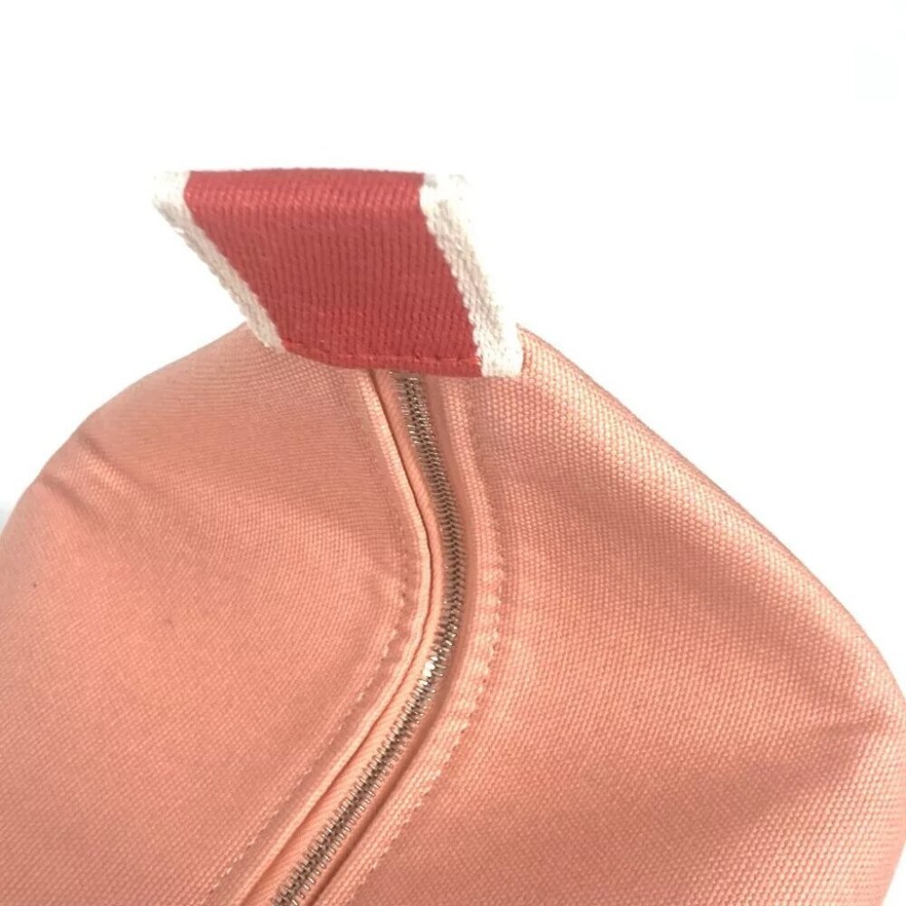 HERMES Bridua Black GM bag vanity bag pouch Hand Bag Canvas pink - Picture 11 of 16